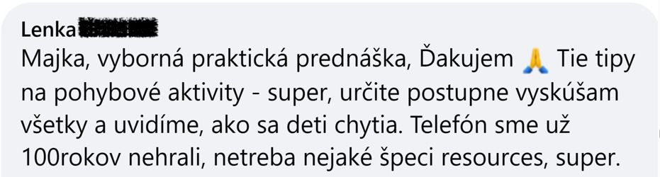Referencia na webinár – Lenka Referencia na webinár – Lenka